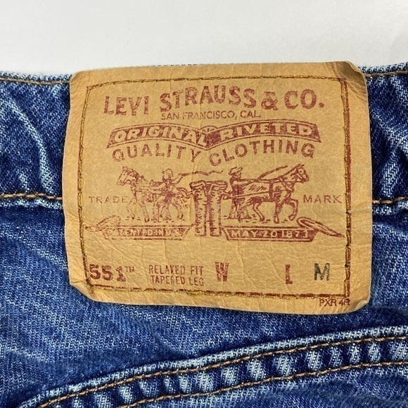 Vintage Levi's 551 Relaxed Fit Tapered Leg 14 Medium USA 90s - Picture 8 of 12